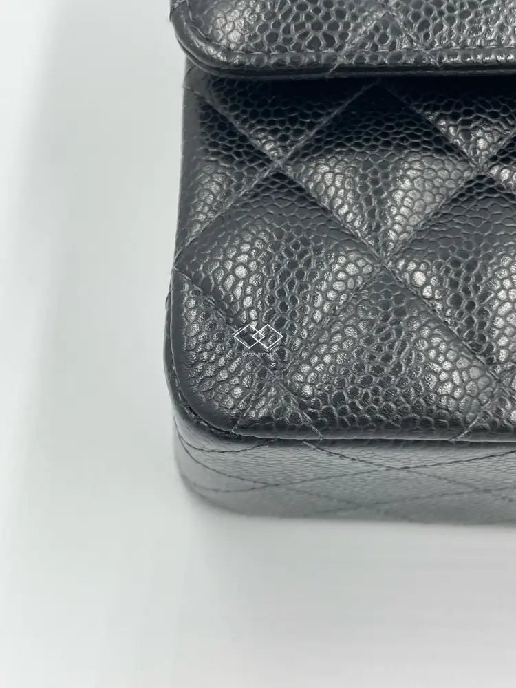 Chanel Black Classic Double Flap Caviar Medium Gold Hardware