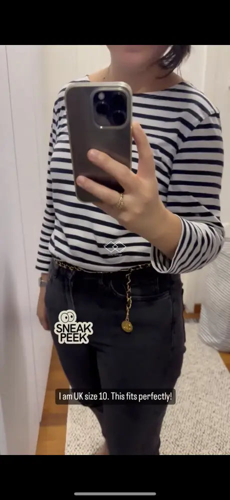 Chanel Gold Chain Black Leather Belt