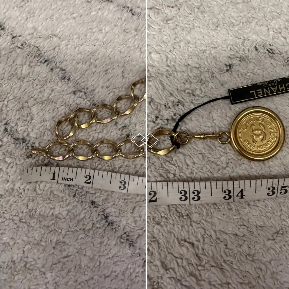 Chanel Gold Chain Double Belt With Medallion 1994