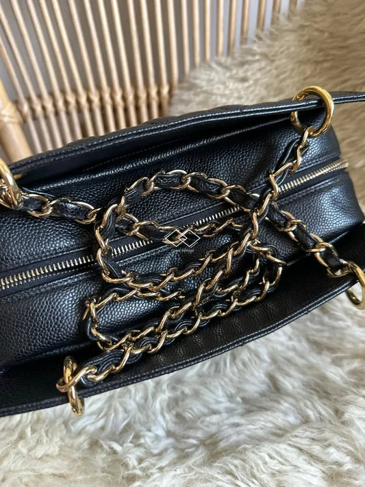 Chanel Petite Timeless Tote Ptt Black Caviar Gold Hardware