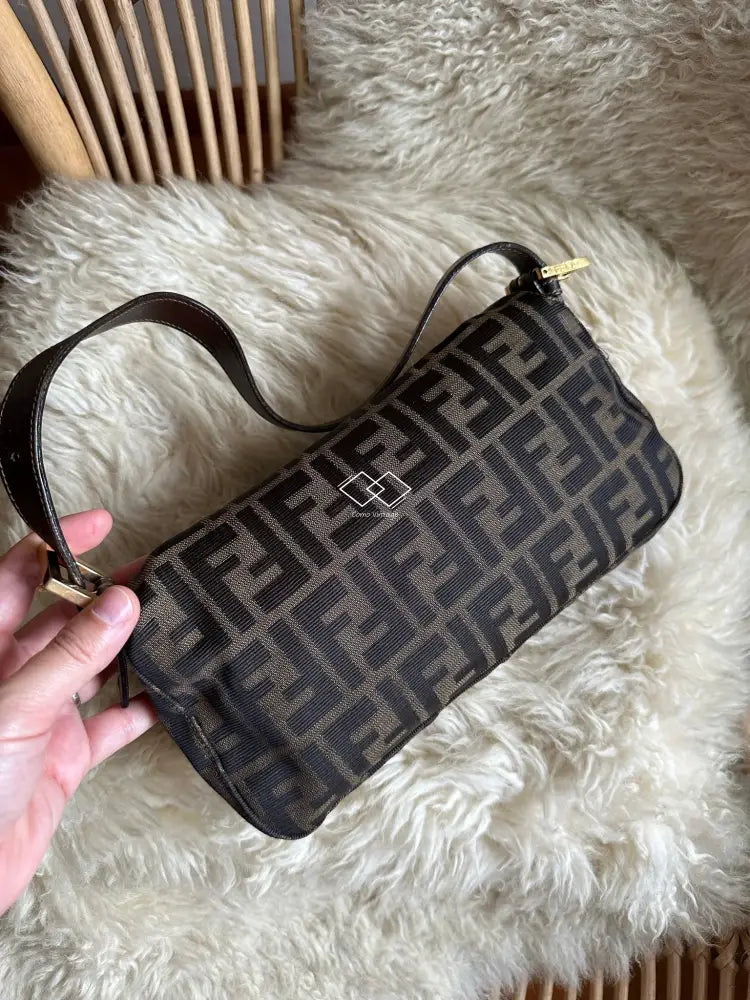 Fendi Classic Zucca Baguette Ghw