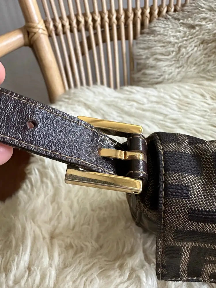 Fendi Classic Zucca Baguette Ghw