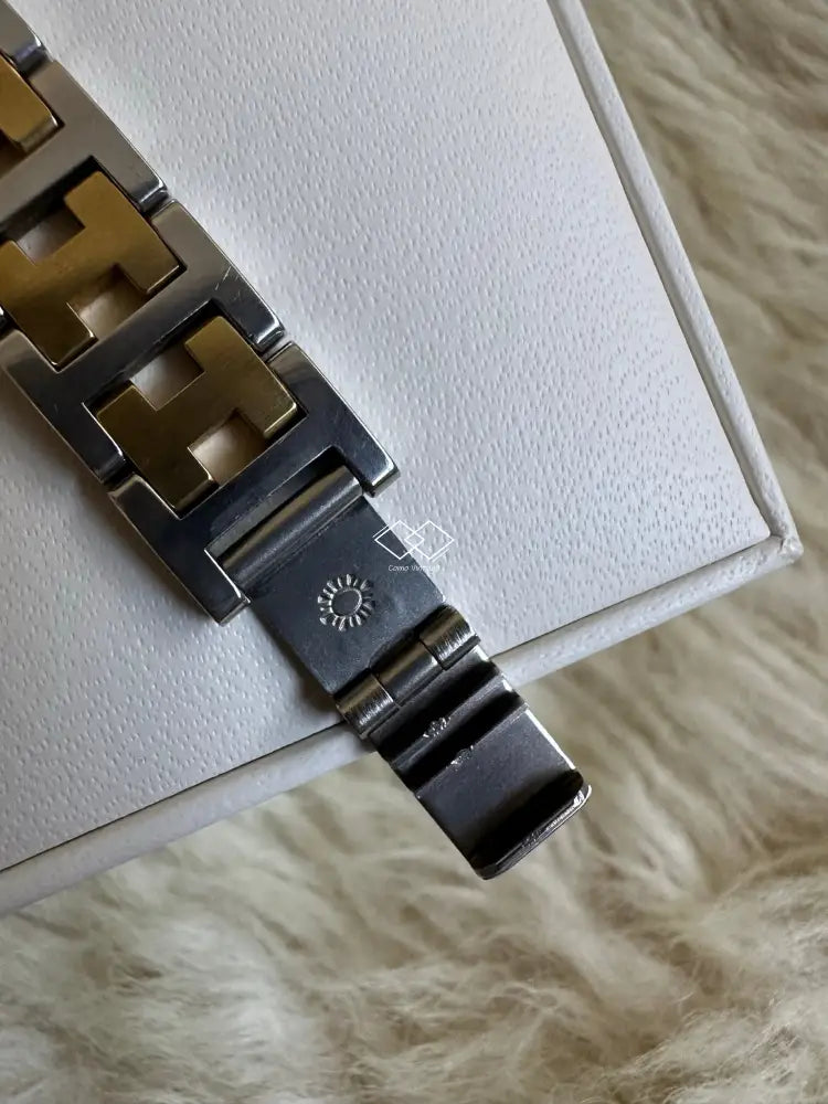 Hermes Clipper Duo Tone Ladies Watch With Date