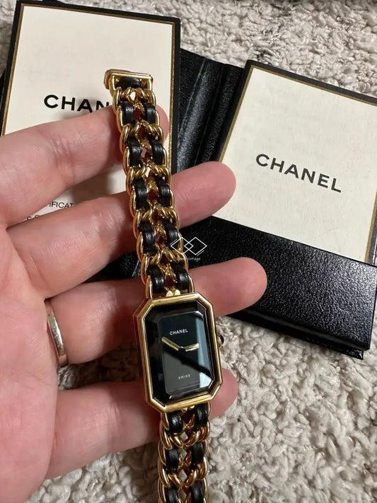 Vintage Chanel Premiere Ladies Watch 24K Gold - Size M