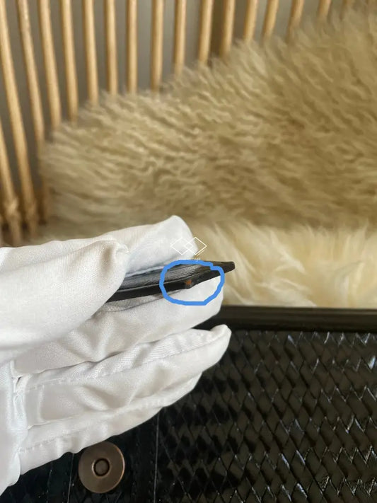 Ysl Black Weaved Shiny Leather Envelope Clutch