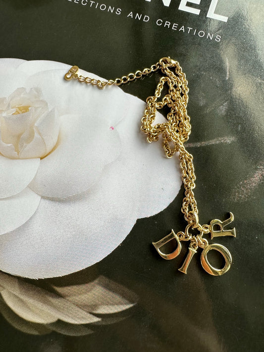 Christian Dior "Dior" Charm Vintage Necklace