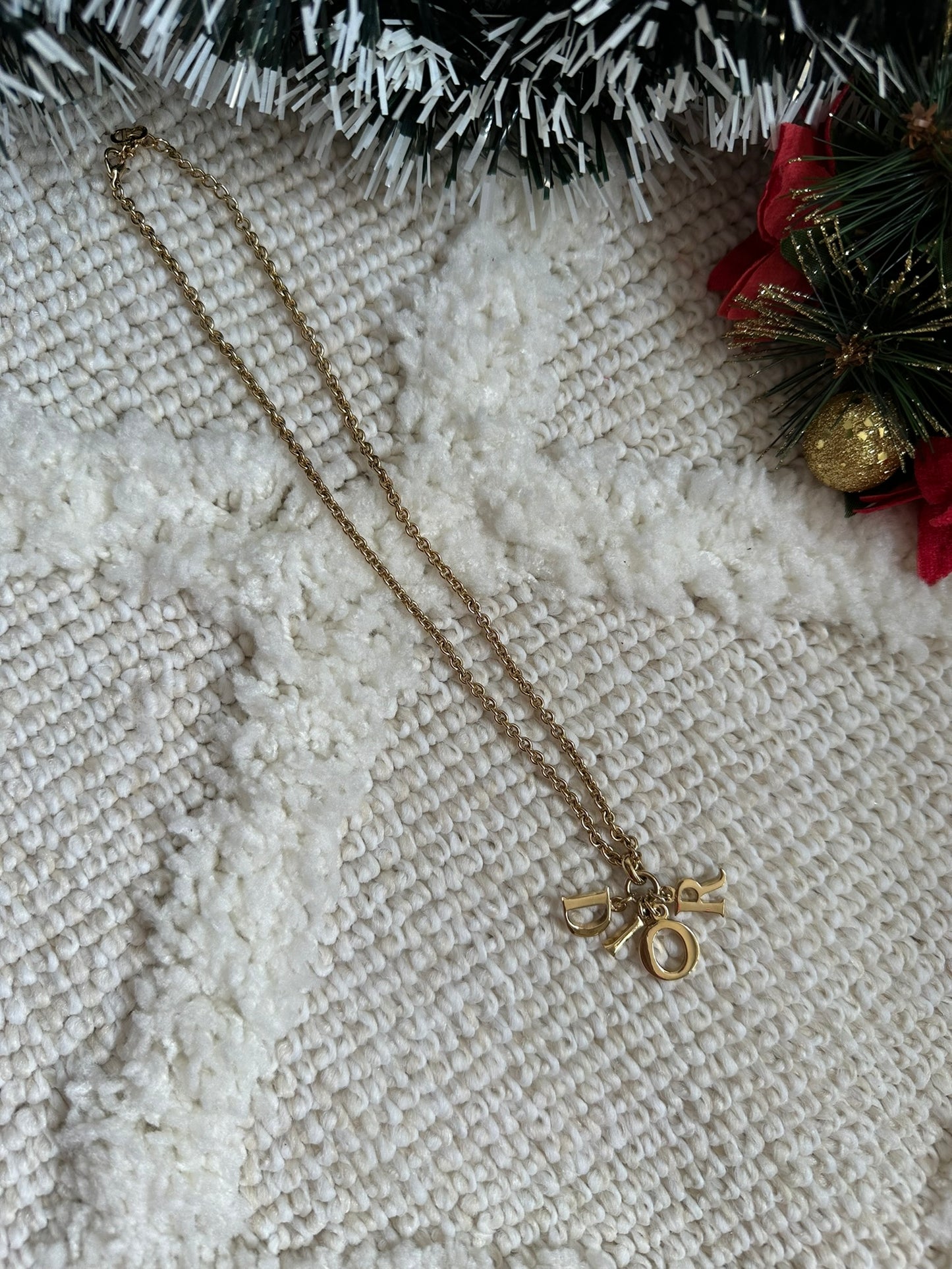 Christian Dior "Dior" Charm Vintage Necklace