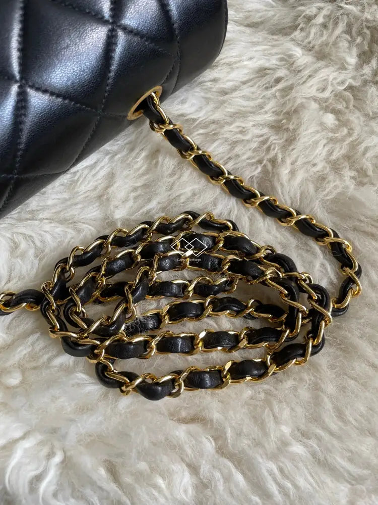 Black Interior! Chanel Diana Quilted Lambskin Small With 24K-Plated Gold Hardware