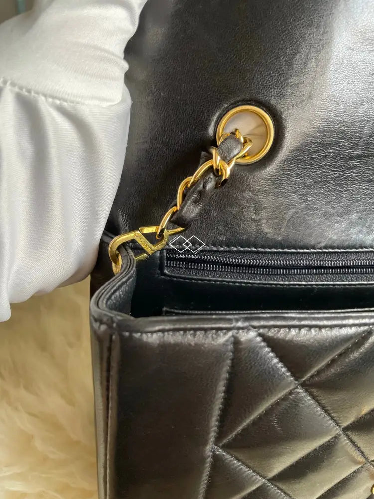 Black Interior! Chanel Diana Quilted Lambskin Small With 24K-Plated Gold Hardware