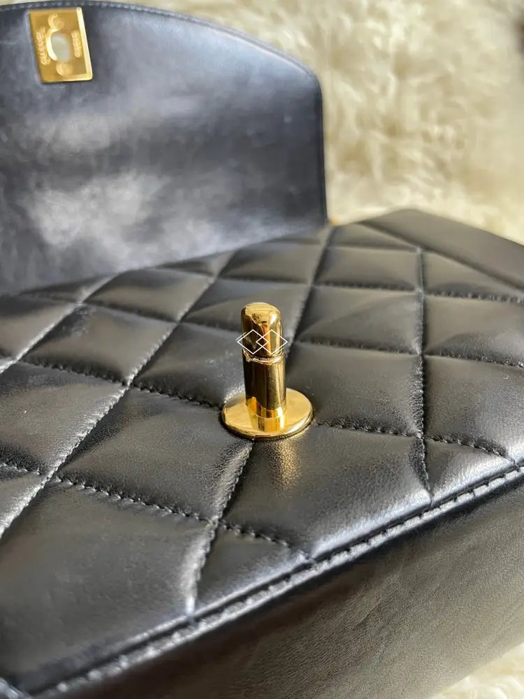 Black Interior! Chanel Diana Quilted Lambskin Small With 24K-Plated Gold Hardware