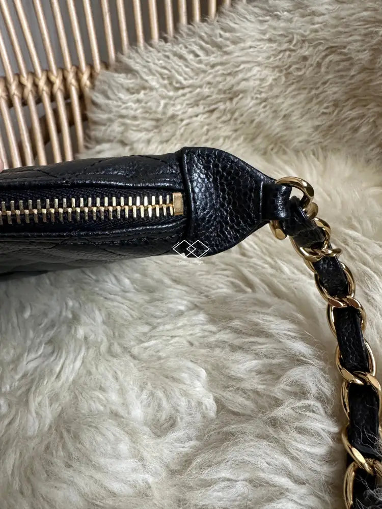 Chanel Black Pony Hair Calfskin Leather Star Crossbody Handbag Like New