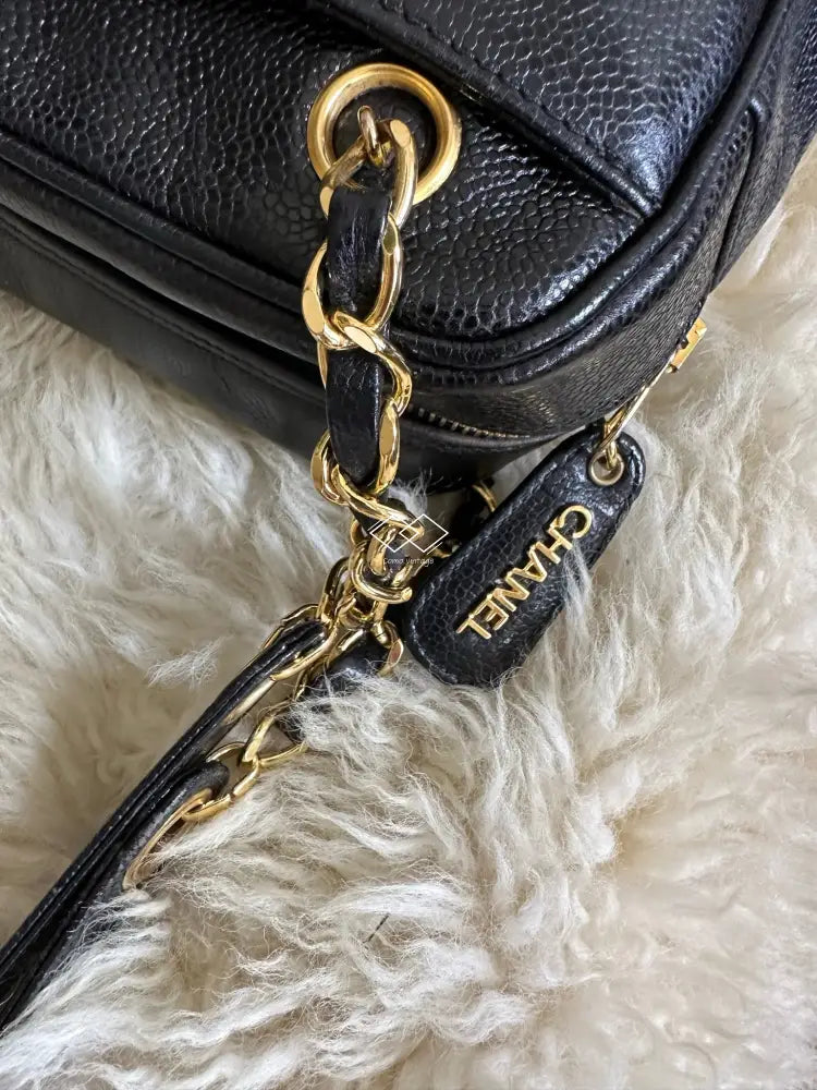 Chanel Black Caviar Triple Cc Tote