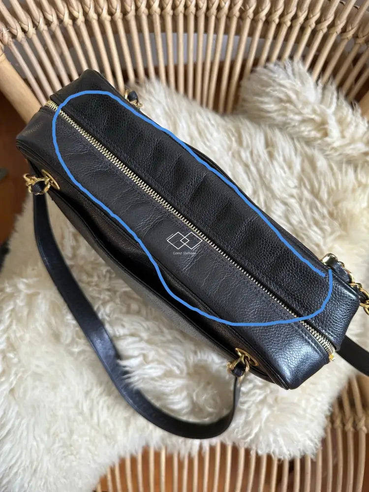 Chanel Black Caviar Triple Cc Tote