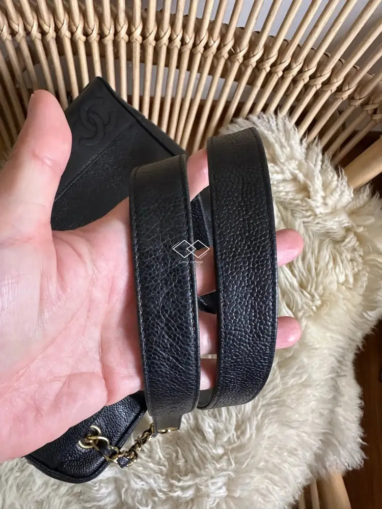 Chanel Black Caviar Triple Cc Tote
