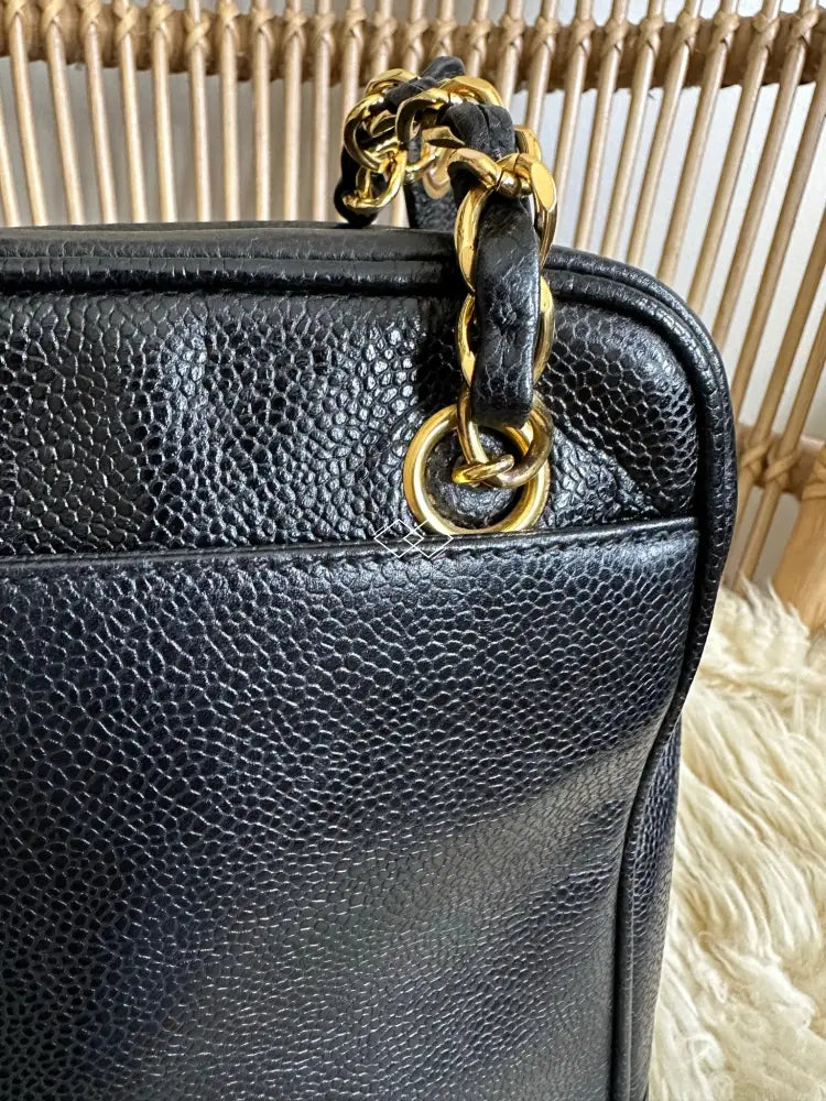 Chanel Black Caviar Triple Cc Tote