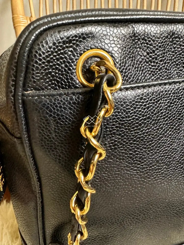Chanel Black Caviar Triple Cc Tote