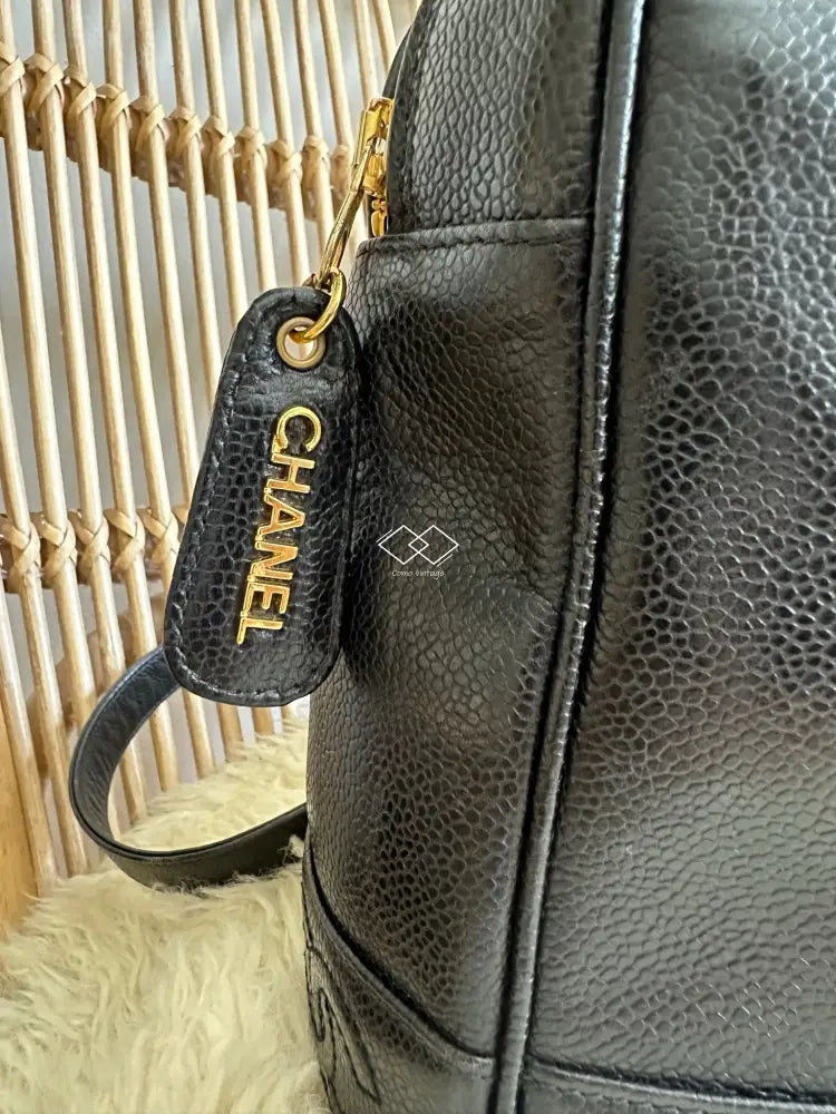 Chanel Black Caviar Triple Cc Tote