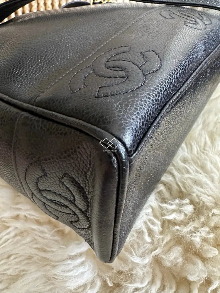 Chanel Black Caviar Triple Cc Tote