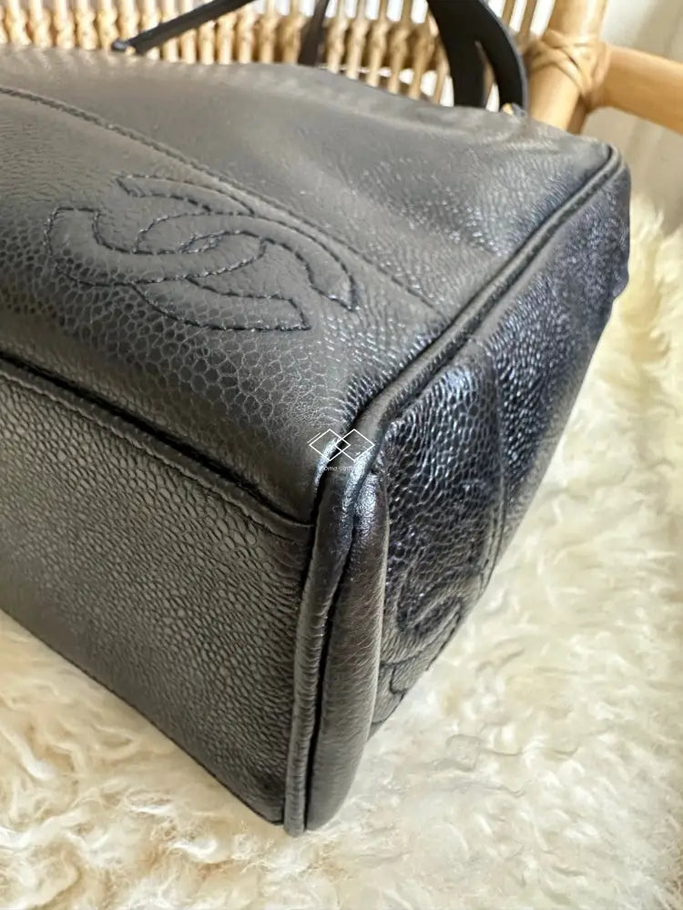 Chanel Black Caviar Triple Cc Tote