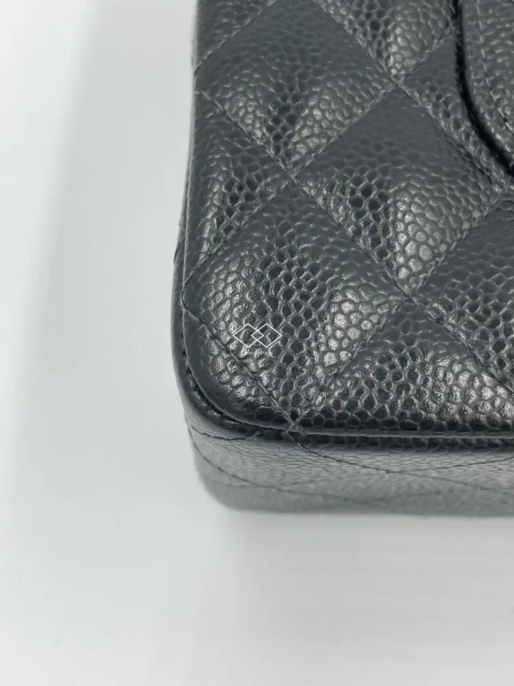 Chanel Black Classic Double Flap Caviar Medium Gold Hardware