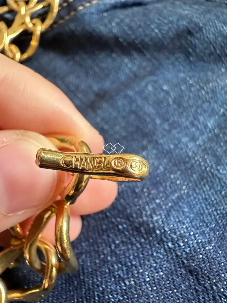 vintage chanel gold belt