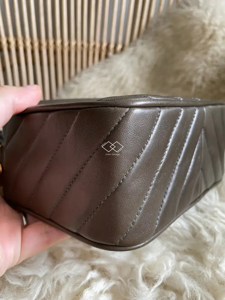 Chanel Olive Green Lambskin Camera Bag 24K Gold Bijoux