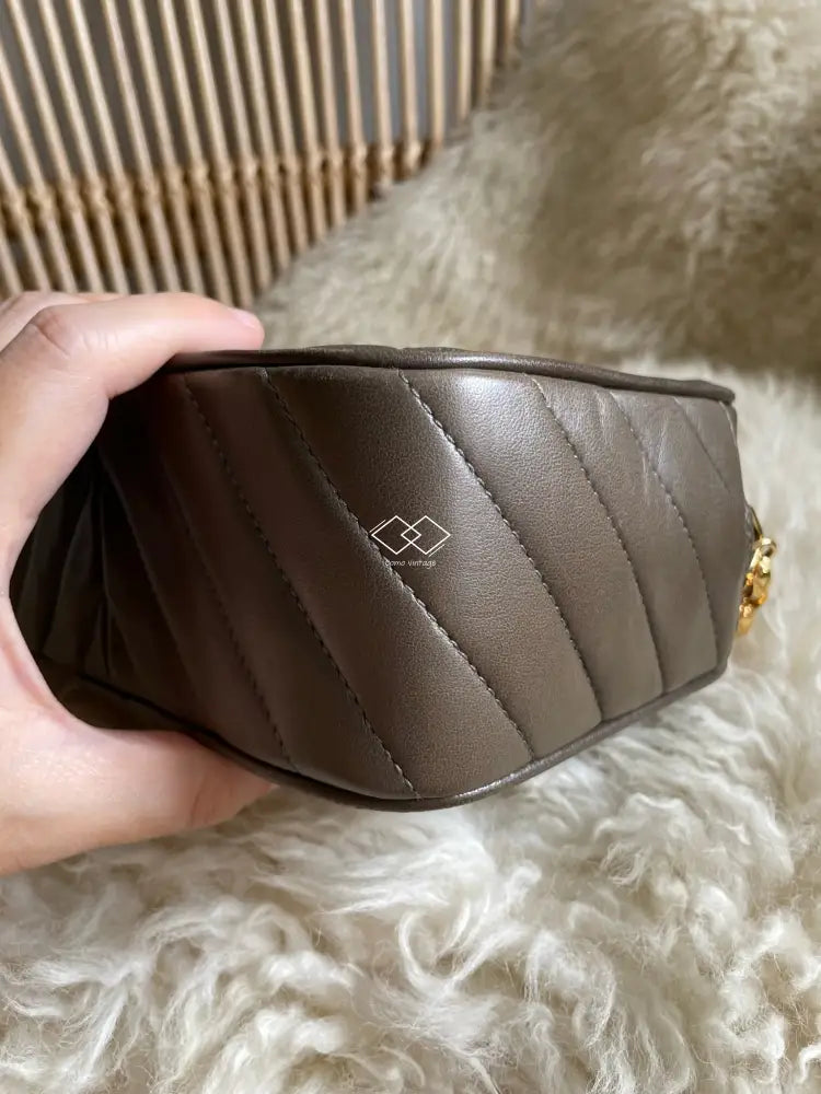 Chanel Olive Green Lambskin Camera Bag 24K Gold Bijoux