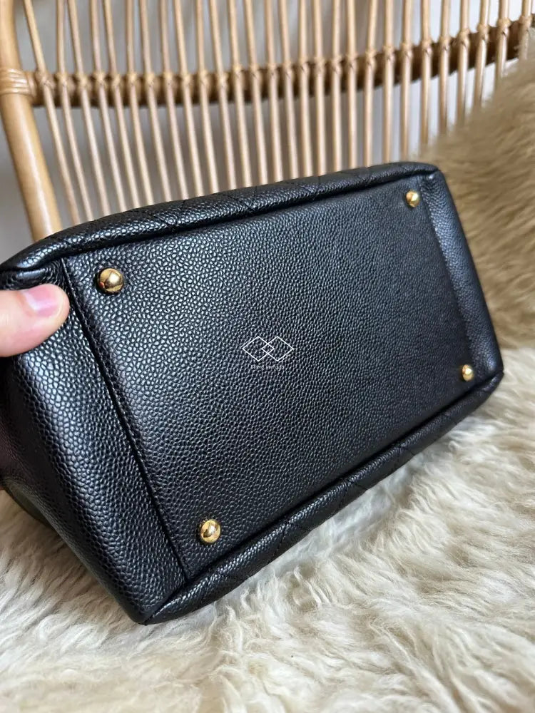 Chanel Petite Timeless Tote Ptt Black Caviar Gold Hardware