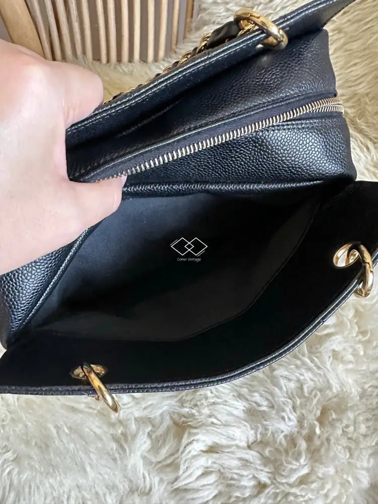 Chanel Petite Timeless Tote Ptt Black Caviar Gold Hardware
