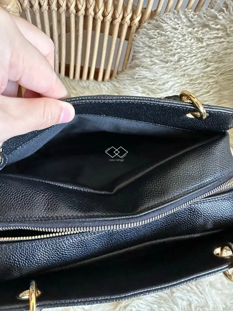 Chanel Petite Timeless Tote Ptt Black Caviar Gold Hardware