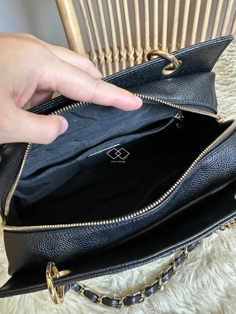 Chanel Petite Timeless Tote Ptt Black Caviar Gold Hardware