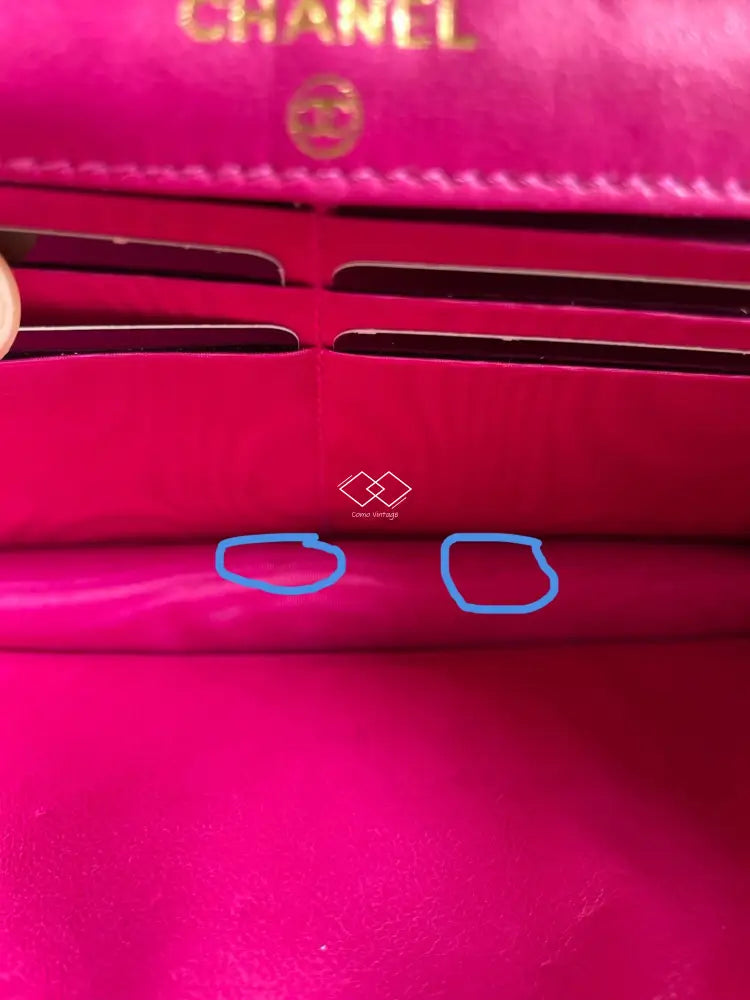 Chanel Speckled Fuchsia Caviar Wallet On Chain (Woc) 24Kghw