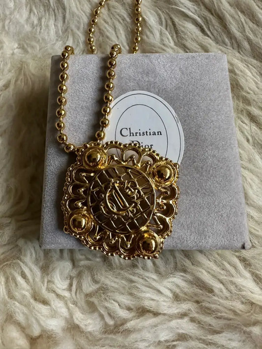 Christian Dior Vintage Emblem Necklace - Collectors Item