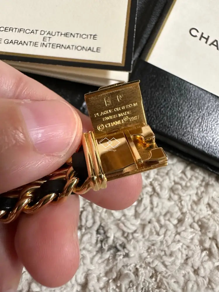 Vintage Chanel Premiere Ladies Watch 24K Gold - Size M