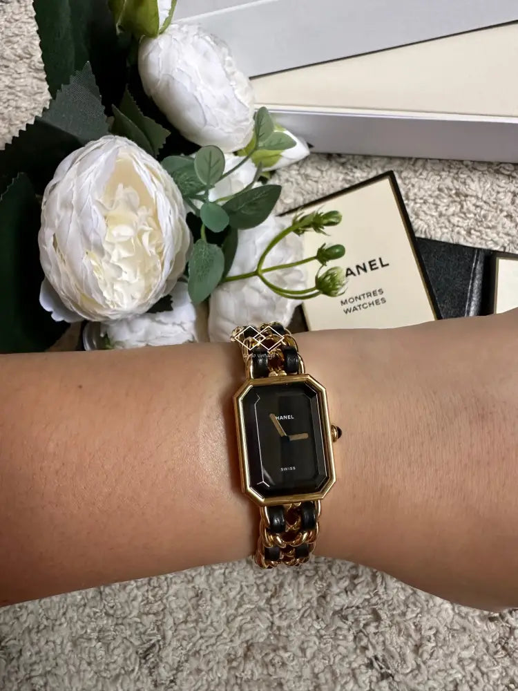 Vintage Chanel Premiere Ladies Watch 24K Gold - Size M
